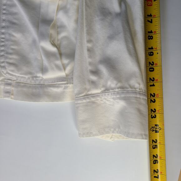 Lauren Ralph Lauren Women's Ivory Officer Utility Jacket Gold Buttons Large - Picture 7 of 10